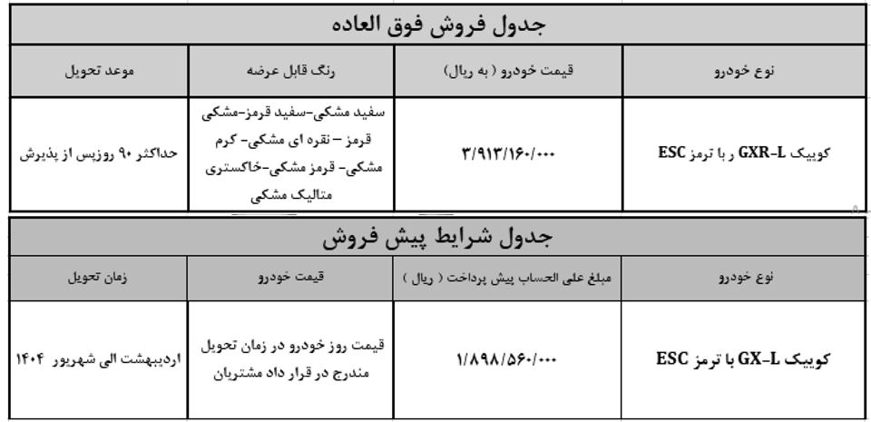 ثبت نام سایپا کوییک جی ایکس