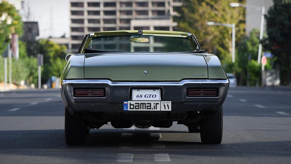 نمای عقب پونتیاک GTO کانورتیبل مدل 1968