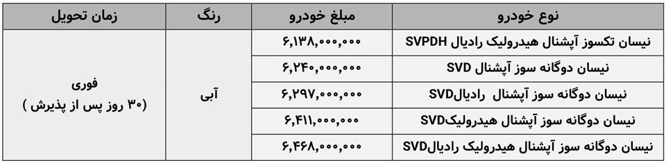 فروش وانت نیسان آبی