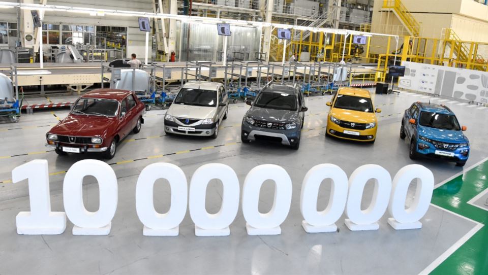 توليد ده ميليون دستگاه خودرو توسط داچيا 